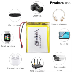3,7 V 1600mAh directo de fábrica 604050 polímero de litio cuadrado plano <span class=keywords><strong>recargable</strong></span> ciclo profundo Lipo batería bolsa batería de iones - Product Image 5