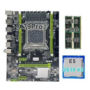 KEYIYOU X79Pro主板LGA 2011套件，配有至强E5 2630 V2和2*8gb = 16gb 1600MHz DDR3内存至强组合套件X79