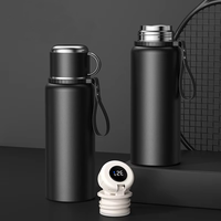 Termo de Acero Inoxidable con Aislamiento al Vacío, Doble Pared, Pantalla Digital LED Inteligente de Temperatura