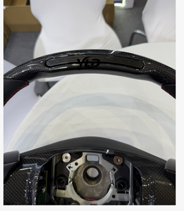 Volante Personalizado de Primera Calidad YLD para <span class=keywords><strong>Ferrari</strong></span> 812 Superfast - Fibra de Carbono y Detalles Rojos, para Viajes por Carretera y Días de Pista de Lujo - Product Image 4