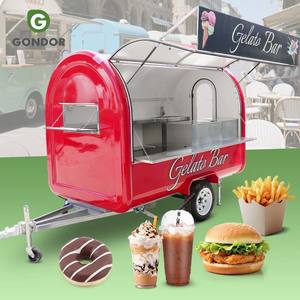 Carrito de Café Boba para Tienda de Frutas, Remolque Móvil de Comida Callejera con Cocina Completa y Ruedas - Product Image 1