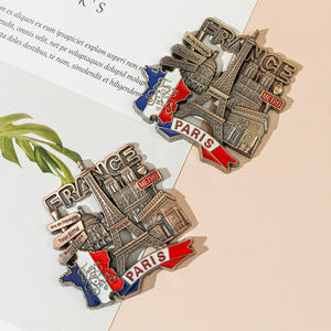 Francia París Inglaterra Londres Grecia EE. UU. Nueva York metal aleación de zinc diseño personalizado país recuerdo imán de nevera - Product Image 4