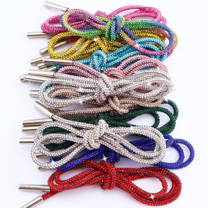 Cordones reflectantes de diamantes de imitación de cristal de 4mm de ancho, brillantes, multicolor, estilo de lujo, cordones de arcoíris DIY para prendas - Product Image 2
