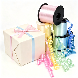 Multi Color Glossy PP <b>Ribbon</b> Roll Solid Polypropylene <b>Ribbon</b> for Gift Wrapping Wedding Balloon Bouquet Hair Bow Decoration - Product Image 3