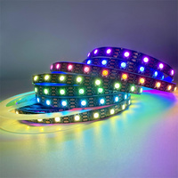 Bande LED RGBIC SK6812 WS2812B 5050 de haute qualité, 30 60 144 LED/M, 5V, adressable, RGB, commande vocale, éclairage paysager, IP20, barre lumineuse flexible