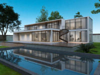 DYCE Conteneur Démontable Panneau Sandwich Villas Préfabriquées Maisons Bureaux Usage Résidentiel et Professionnel Design Moderne Respirant Modèle 3D