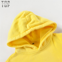 Sweat-shirts à capuche OEM 400GSM 100% coton de haute qualité, jaunes et roses, effet dip-dye