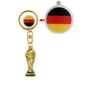 سلسلة مفاتيح مخصصة على شكل كأس العالم، تذكار كرة القدم، سلسلة مفاتيح معدنية على شكل كأس، قلادة صغيرة - Product Image 4