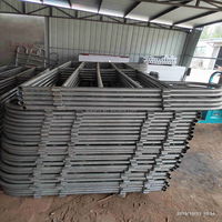 Panneaux de clôture pour bétail en acier galvanisé à chaud, robustes, avec tubes ovales à 5 barres, pour fermes laitières, enclos d'alimentation et ranchs