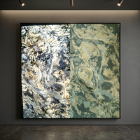 Revêtement mural intérieur en pierre naturelle translucide, mince et de conception contemporaine, finition de surface durable