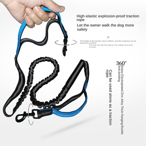 Laisse de <span class=keywords><strong>chien</strong></span> réfléchissante mains libres pour la marche et la course, laisse de <span class=keywords><strong>chien</strong></span> à glissière avec poche zippée, laisse de <span class=keywords><strong>chien</strong></span> pour la marche et la course - Product Image 4