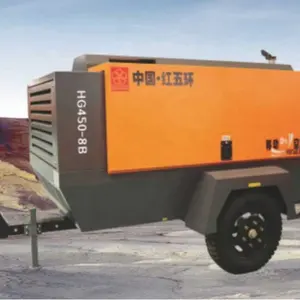 460cfm 116psi Medium Quarrying Mining Diesel Portable Air Compressor for Goldmine
