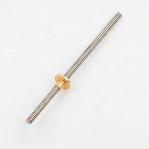 Трапецеидальный ходовой винт с латунной гайкой TR25x5, TR28x5, TR30x6, TR32x6, TR36x6, TR40x6 с обработанными концами для автоматического оборудования - Product Image 2