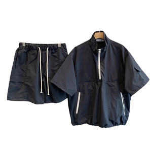 ชุดกีฬาผู้<span class=keywords><strong>ชาย</strong></span>ลำลอง หล่อเท่ คอปกตั้ง <span class=keywords><strong>กางเกง</strong></span><span class=keywords><strong>ขา</strong></span><span class=keywords><strong>สั้น</strong></span>ทำงาน ไซส์ใหญ่ - Product Image 1