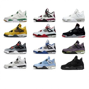 <span class=keywords><strong>Chaussures</strong></span> de basketball électriques Putian <span class=keywords><strong>AJ4</strong></span> Authentic Black for White Sail en cuir synthétique, rehaussantes, Paris Saint-Germain - Product Image 1