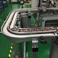 Chaîne à lattes en acier inoxydable/POM, machine de convoyage à boucle fermée ovale