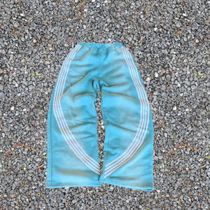 Ropa de calle personalizada Pantalones de chándal a rayas Vintage Sun Fade Acid Wash 100% Cotton Baggy Track Pant para hombres - Product Image 3