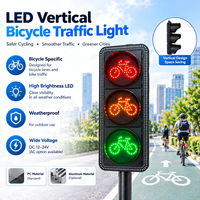 Feu de signalisation LED haute luminosité pour vélo, 3 couleurs (rouge, jaune, vert) – Feu de circulation pour vélo pour les intersections urbaines