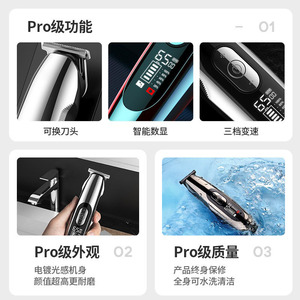 Recortadora de pelo eléctrica Yoshimi, cuchilla de acero inoxidable, batería interna de 1200mAh-2000mAh para afeitado personal - Product Image 2