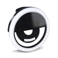 Lampe à selfie à anneau lumineux Vmax Led pour caméra de téléphone Lampe à pince portable Femmes Fille Nuit Obscurité Beauté Amélioration des lumières