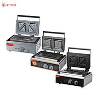 Gaufrier Électrique Commercial Mini en Acier Inoxydable, Plaques Antiadhésives Personnalisées en Aluminium Moulé pour Gaufres et Œufs, Offre Spéciale