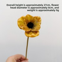 Fleur de pavot artificielle miniature en PU, réaliste au toucher, accessoire de photographie pour mariage et décoration intérieure
