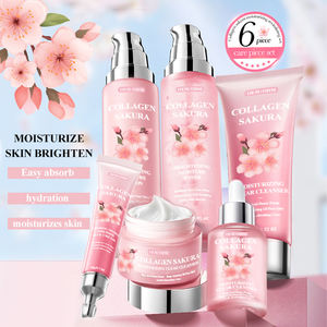 Custom Japan Sakura Producto Rejuvenating Dry Skin Care Set Hidratante Reduce las líneas finas Ilumina el tono de la piel Face Skincare Set - Product Image 6