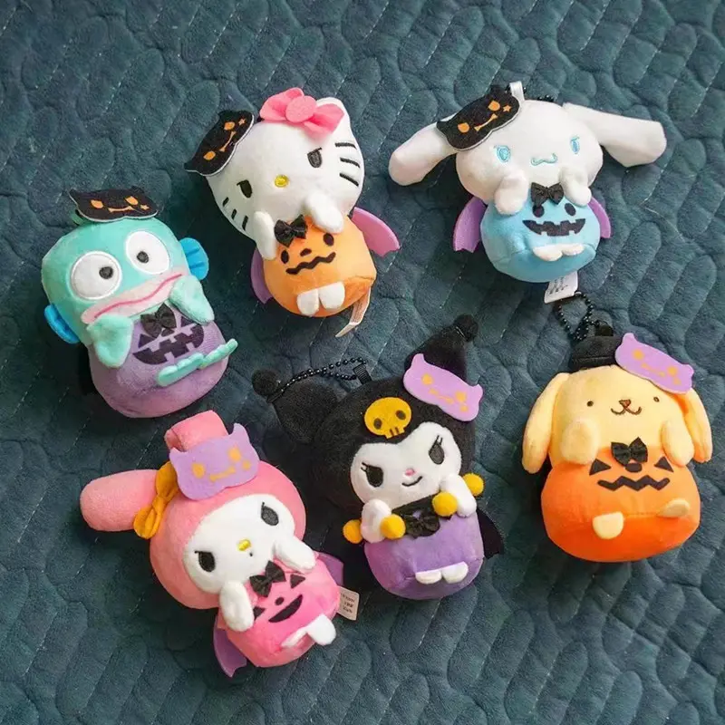 Новинка 10 см милая плюшевая подвеска день Хэллоуина плюшевая игрушка Kuromi Melody Корица кошка плюшевая игрушка кукла для Sanrio