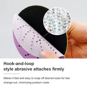 Oem/ODM tím không thấm nước ướt và khô giấy nhám nước ô tô 6 inch 150mm Đĩa công cụ mài mòn giấy nhám giấy nhám cát - Product Image 5