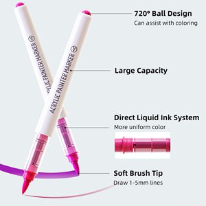 288 Color Direct Liquid Acrylic Non-Erasable Non-Dual-Sided Marker Pen <b>Gift</b> <b>Box</b> Set <b>Large</b> Capacity - Product Image 2