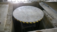 Table élévatrice hydraulique électrique de plate-forme d'affichage rotative de plateau tournant de 360 degrés