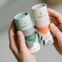 Kemasan Tabung Silinder Kertas Kraft Biodegradable untuk Lipstik, Lip Balm, Salve, dan Tabir Surya yang Dapat Disesuaikan