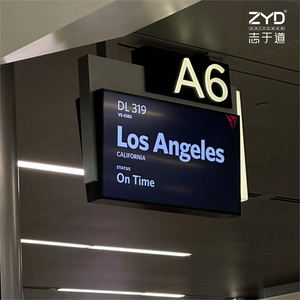 Système de signalisation aéroportuaire avec totem autonome et pictogrammes universels pour l'orientation des contrôles d'immigration et des inspections de sortie - Product Image 4