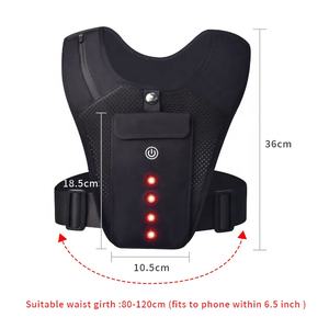 Gilet sportivo Multi-funtion da esterno borsa per telefono da corsa con rivestimento in acqua traspirante a morte rapida gilet riflettente da ciclismo - Product Image 5