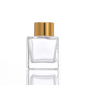 Wholesale Factory Price Empty Clear Square 50ml 100ml 150ml Glass Fragrance <strong>Diffuser</strong> Bottle <strong>Reed</strong> Sticks Screw Cap Eco-friendly - Product Image 3