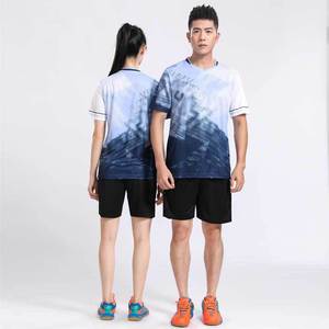Venta al por mayor de camisetas de tenis de mesa para hombres y mujeres, ropa deportiva sublimada personalizada, camiseta de tenis, camiseta de Bádminton de secado rápido - Product Image 5