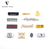 Etiqueta Metálica Decorativa con Logotipo de Letras para Bolsos, Rectangular, de Alta Calidad, Personalizada