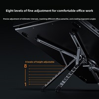 Nouveau support ergonomique pour ordinateur portable en alliage d'aluminium de qualité supérieure, support polyvalent 3 en 1 pour ordinateur portable, tablette et téléphone