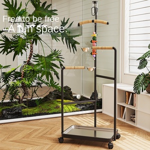 <span class=keywords><strong>Soporte</strong></span> para pájaros y loros de acero inoxidable de hierro mediano y grande, moderno y respetuoso con el medio ambiente, <span class=keywords><strong>soporte</strong></span> de suelo móvil, bandeja lavable para agua potable - Product Image 3