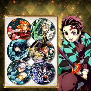 100 Estilos <span class=keywords><strong>GM</strong></span> Broche Pin Insignia Anime Nezuko Kanroji Mitsuri Kochou Shinobu Papelería Joyería Decoración Artesanía de Aleación - Product Image 1