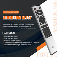 Télécommande universelle personnalisée à 32 touches en aluminium avec code roulant et code fixe pour les systèmes de visioconférence et la commande vocale