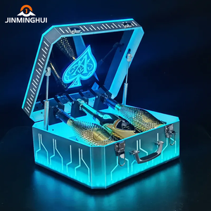 Biểu tượng tùy chỉnh VIP đông lạnh phong cách LED ánh sáng trường hợp Hộp 3 chai hiển thị Presenter glorifier cho quảng cáo biểu tượng tùy chỉnh hiển thị - Product Image 4