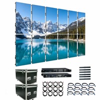 Système complet de mur vidéo LED intérieur, kit de processeur monté sur rack pour affichage à 12 panneaux, idéal pour la location de scènes et d'expositions