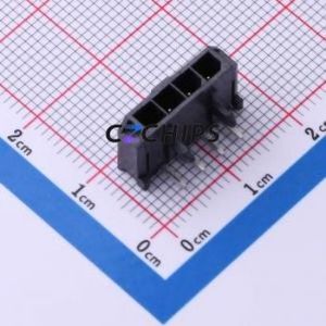 436500402 Wire-to-Board Pin Header Bent Lead Through Hole,P=3mm Connector 1x4P 3mm Right Angle Insert Micro-Fit (MX 3.0) - Product Image 1