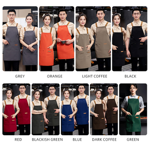 Tablier de chef <span class=keywords><strong>cuisine</strong></span> Polyester vert coupe de cheveux imprimée personnalisée Logo personnalisé tablier brodé coupe de cheveux professionnelle Cape châle Art - Product Image 4