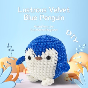 Kit de Crochet para Principiantes, Pingüino de Crochet, Fácil de Aprender, Kit de Tejido Amigurumi y Kits de Hilos para Manualidades - Product Image 2