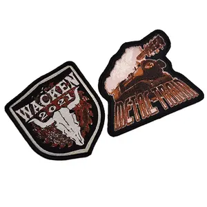 Custom Applique Patches Custom Made Club Logo Iron On Woven Patches For Hat