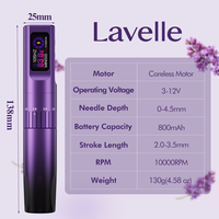 INKin Lavelle Professionele Draadloze PMU Machine Verstelbare Slaglengte 6 Geheugenmodi Lichtgewicht Draadloze Permanente Make-up Pen