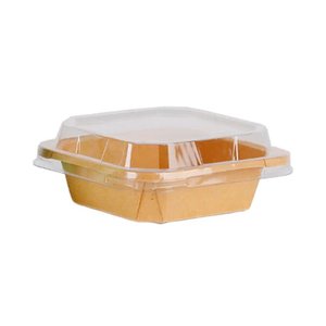 Caja de Papel Kraft Cuadrada Octogonal y Caja de Papel Blanco para Envasado de Comida Rápida Desechable - Product Image 6