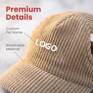 Casquette de soleil personnalisée pour chien avec trous pour les oreilles, casquette de baseball en velours côtelé personnalisée pour chiens et chats de petite, moyenne et grande taille - Product Image 6